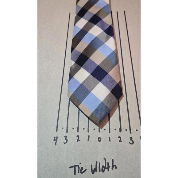 Chaps Checked Pattern Polyester Tie - Picture 1 of 2
